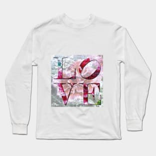 LOVE- a unique Love Sign with flower mosaic Long Sleeve T-Shirt